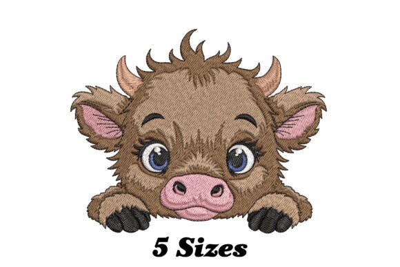 Baby Highland Cow Head Embroidery Review