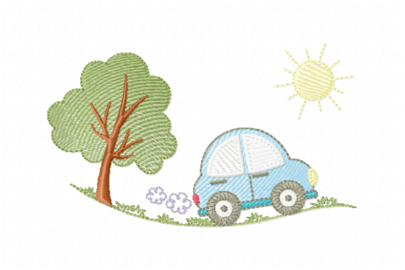 Car in the Garden Embroidery Design Review