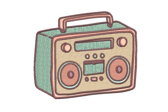 Groove Machine: A Retro Embroidery Design for Your Etsy Shop