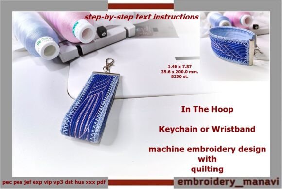 In the Hoop Keychain or Wristband Quilt Review