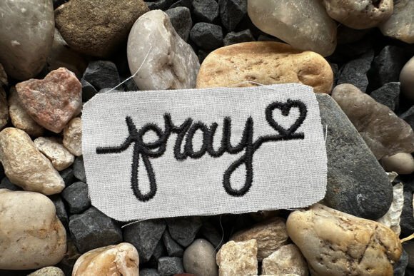 Pray: The Heartfelt Embroidery Design for Craft Fair Success
