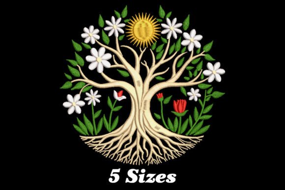 Tree Flowers and Sun Embroidery Review