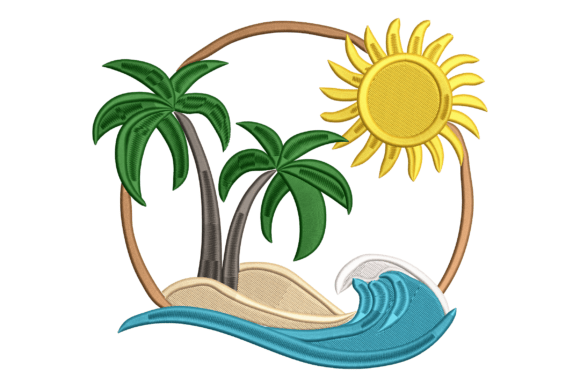 Tropical Beach Embroidery Review for Craft Fairs